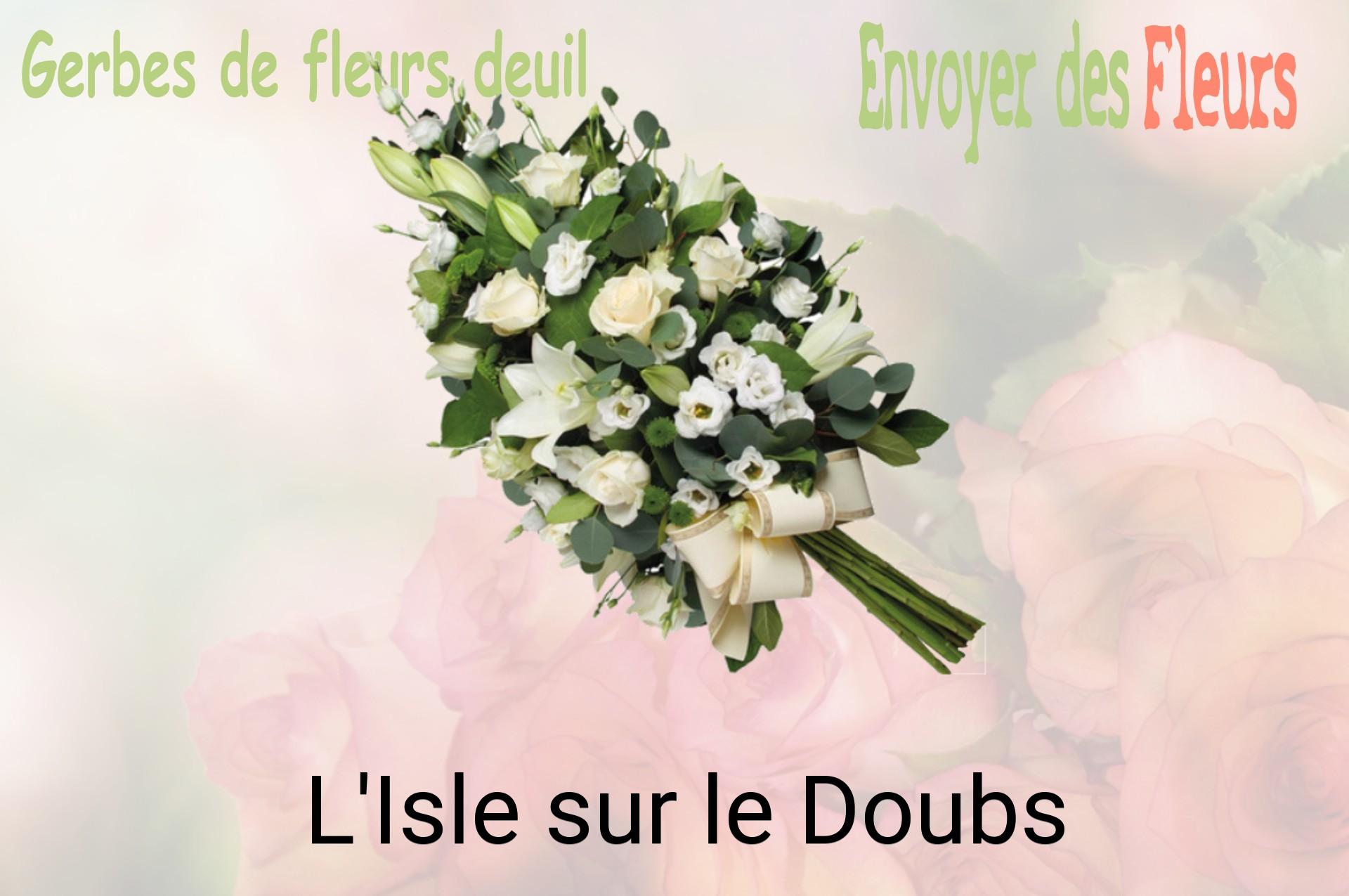 Gerbe de fleurs de deuil livrée à L'Isle-sur-le-Doubs